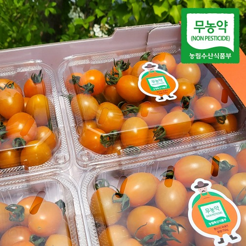 칠갑마루 GAP인증 무농약 황금컬러 노랑방울토마토 3kg(월,목출고)